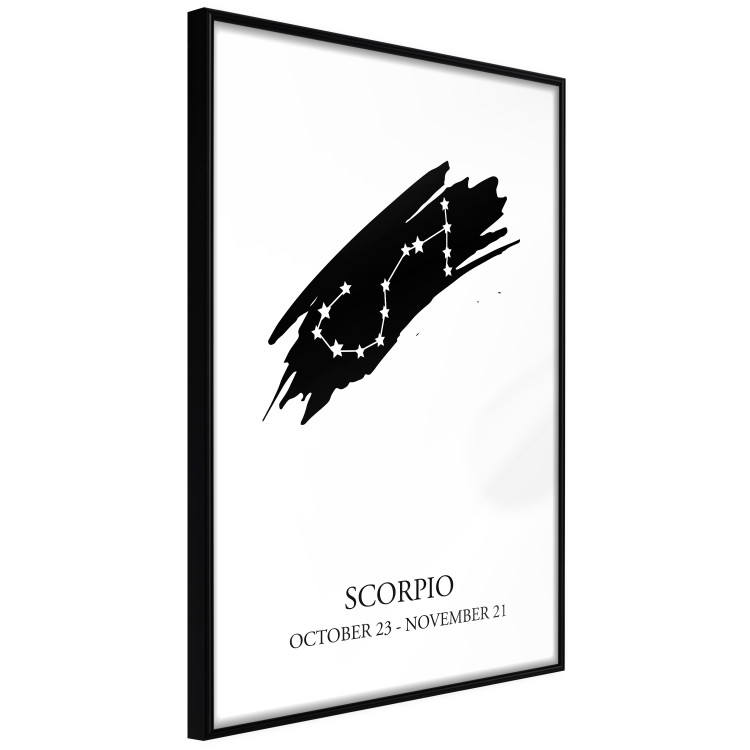 Wall Poster Zodiac signs: Scorpio - black and white star constellation and texts 114862 additionalImage 10