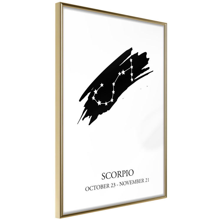 Wall Poster Zodiac signs: Scorpio - black and white star constellation and texts 114862 additionalImage 12