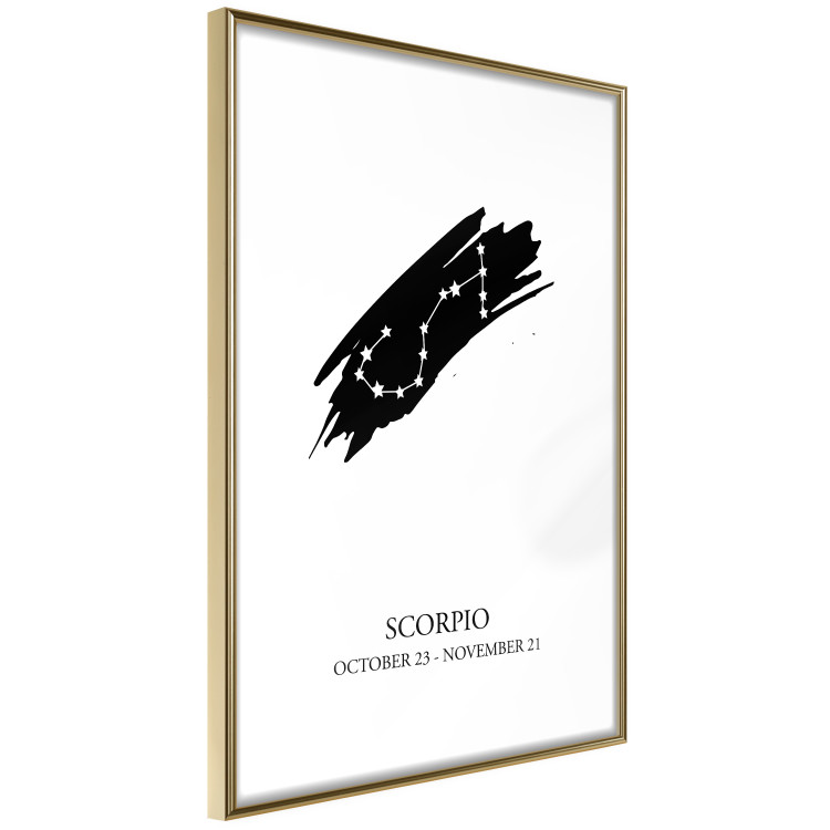 Wall Poster Zodiac signs: Scorpio - black and white star constellation and texts 114862 additionalImage 6