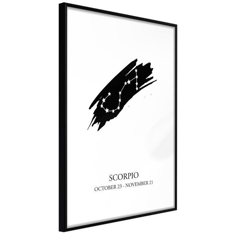 Wall Poster Zodiac signs: Scorpio - black and white star constellation and texts 114862 additionalImage 13