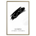 Wall Poster Zodiac signs: Scorpio - black and white star constellation and texts 114862 additionalThumb 20