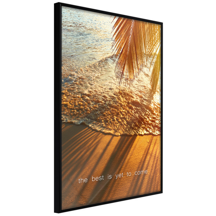 Poster The best is yet to come - warm landscape of waves and palm trees against the sea 114962 additionalImage 10