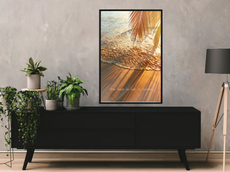 Poster The best is yet to come - warm landscape of waves and palm trees against the sea 114962 additionalImage 5