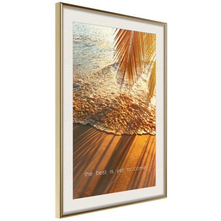 Poster The best is yet to come - warm landscape of waves and palm trees against the sea 114962 additionalImage 2