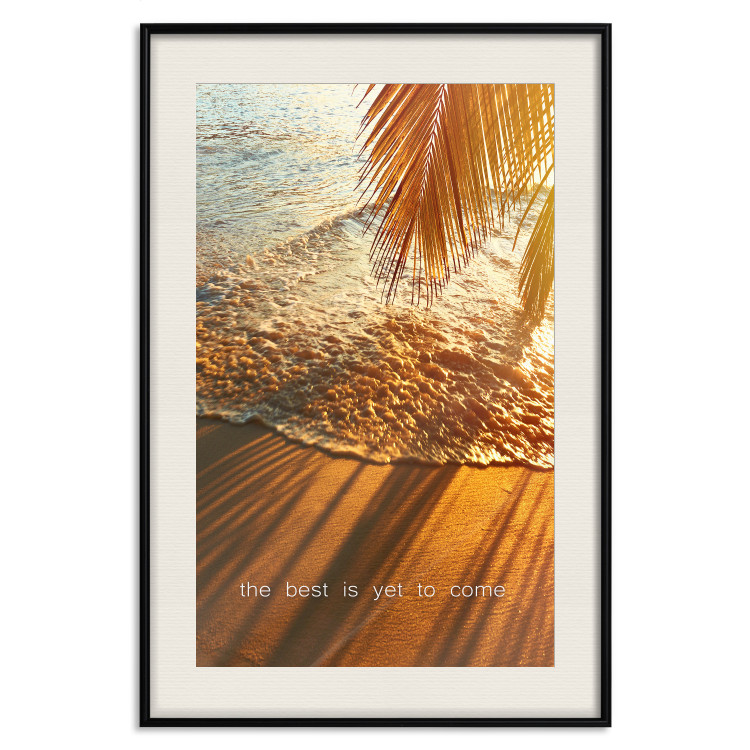 Poster The best is yet to come - warm landscape of waves and palm trees against the sea 114962 additionalImage 19