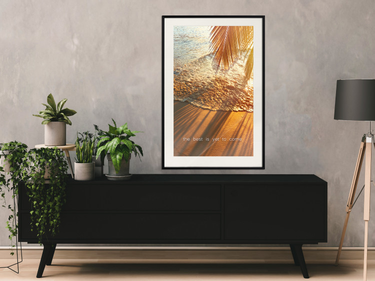 Poster The best is yet to come - warm landscape of waves and palm trees against the sea 114962 additionalImage 23