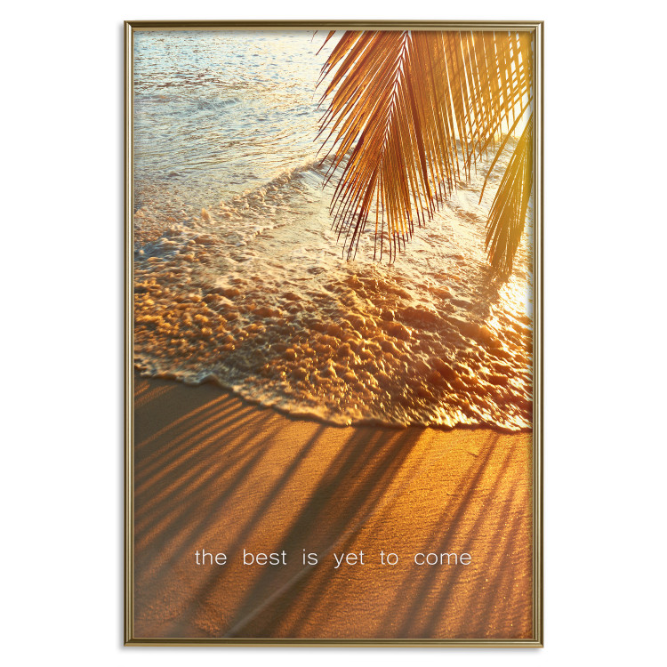 Poster The best is yet to come - warm landscape of waves and palm trees against the sea 114962 additionalImage 14