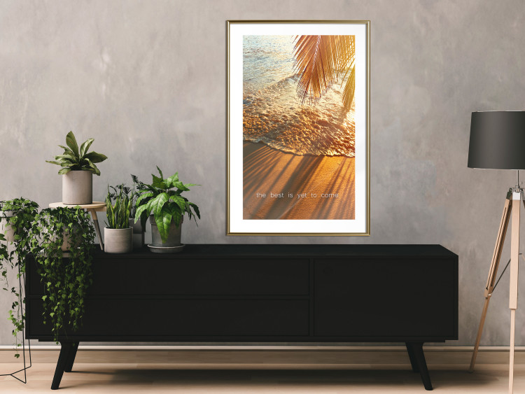 Poster The best is yet to come - warm landscape of waves and palm trees against the sea 114962 additionalImage 15