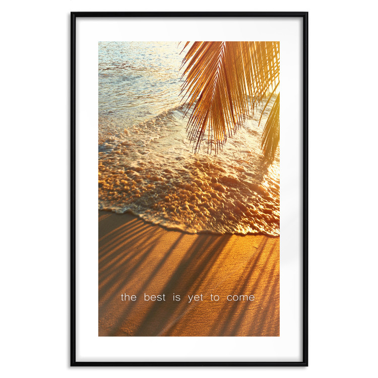 Poster The best is yet to come - warm landscape of waves and palm trees against the sea 114962 additionalImage 18