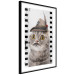 Poster Cat in a Hat - funny yellow-eyed animal with a mustache on film tape 116362 additionalThumb 11