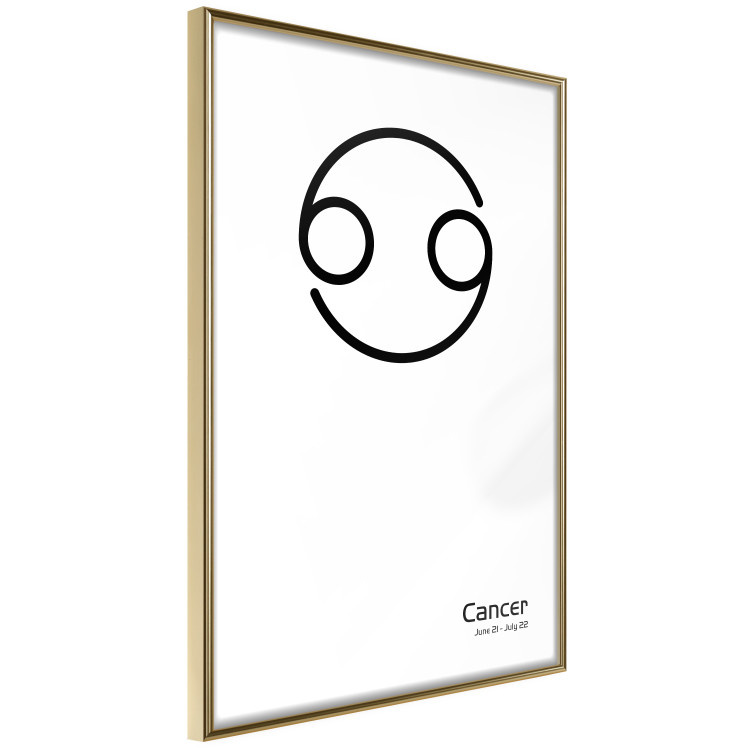 Poster Cancer - minimalist black and white composition with date and zodiac sign 117062 additionalImage 12
