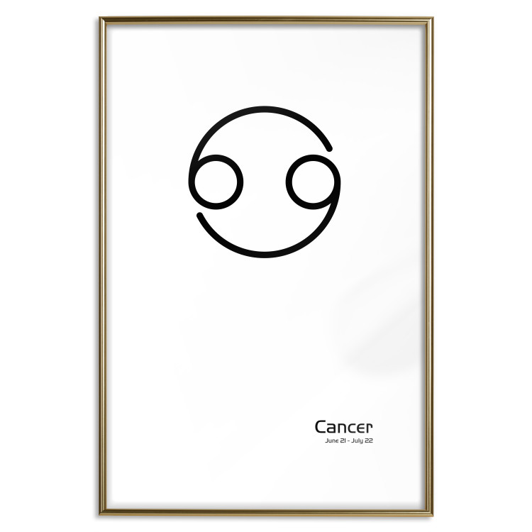 Poster Cancer - minimalist black and white composition with date and zodiac sign 117062 additionalImage 14