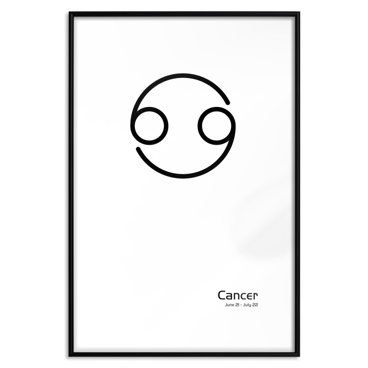 Poster Cancer - minimalist black and white composition with date and zodiac sign 117062 additionalImage 15