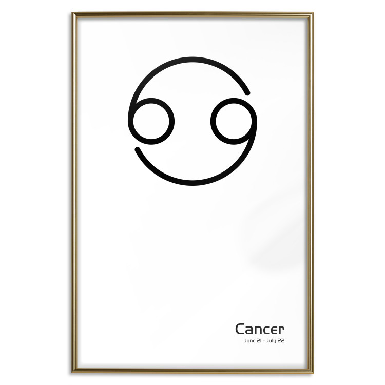 Poster Cancer - minimalist black and white composition with date and zodiac sign 117062 additionalImage 16