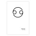 Poster Cancer - minimalist black and white composition with date and zodiac sign 117062 additionalThumb 19
