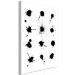 Canvas Print Twelve black blots - abstract black and white composition depicting twelve blots arranged evenly on a white background 117762 additionalThumb 2