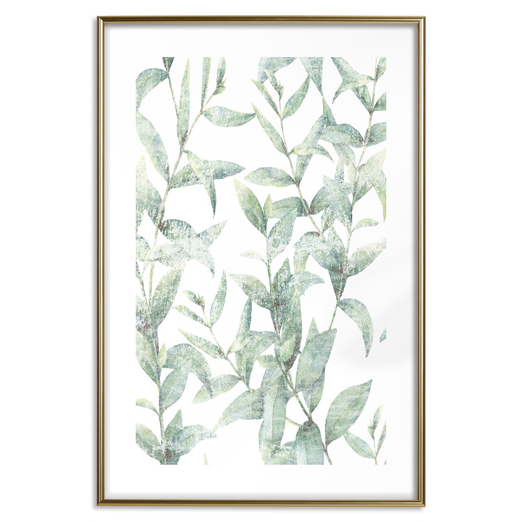 Poster Subtle Rustle - botanical composition with delicate green leaves 118262 additionalImage 16