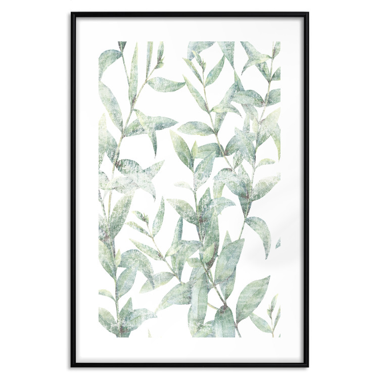 Poster Subtle Rustle - botanical composition with delicate green leaves 118262 additionalImage 17