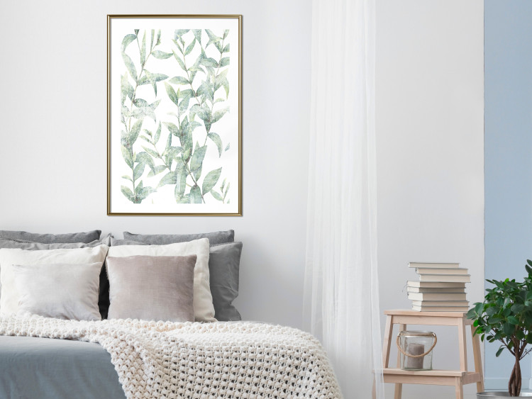 Poster Subtle Rustle - botanical composition with delicate green leaves 118262 additionalImage 15