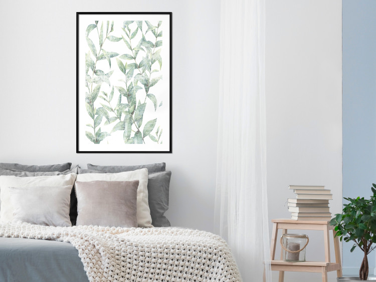 Poster Subtle Rustle - botanical composition with delicate green leaves 118262 additionalImage 4