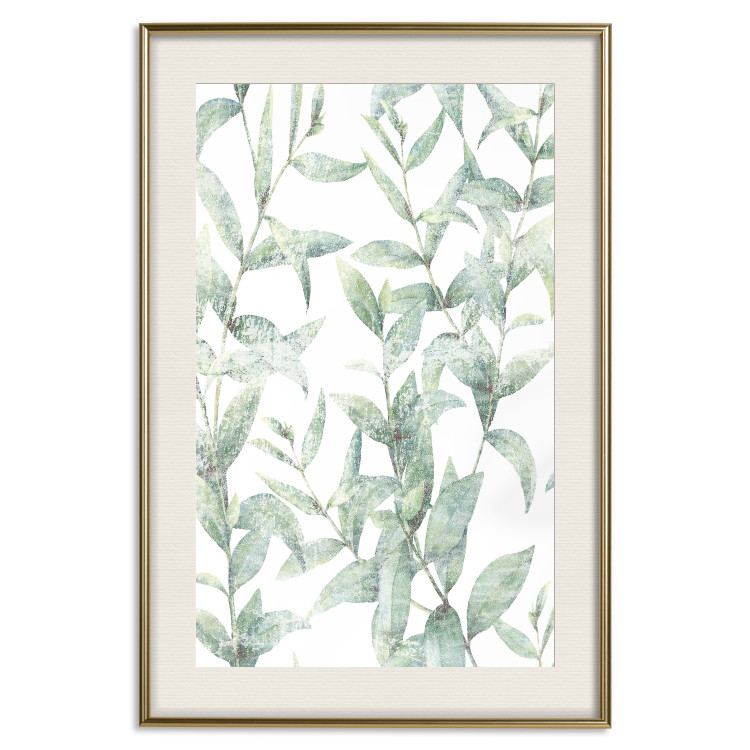 Poster Subtle Rustle - botanical composition with delicate green leaves 118262 additionalImage 19
