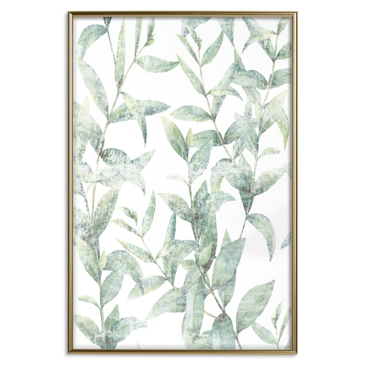 Poster Subtle Rustle - botanical composition with delicate green leaves 118262 additionalImage 20
