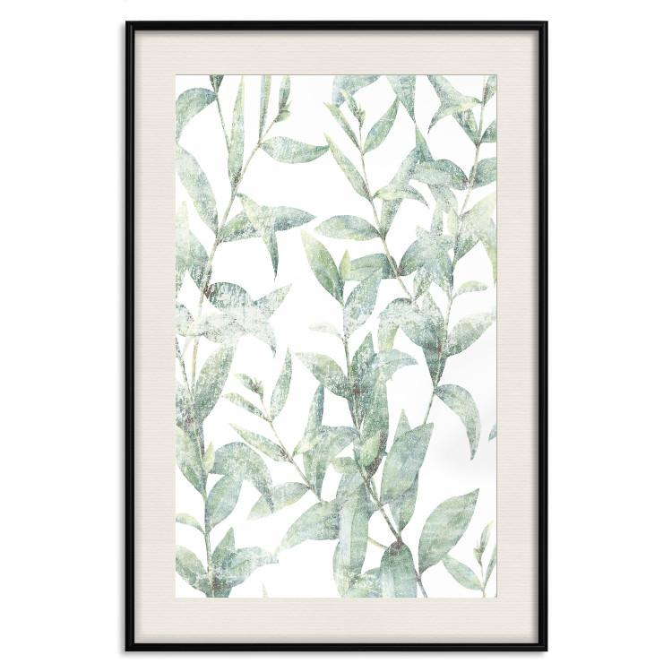 Poster Subtle Rustle - botanical composition with delicate green leaves 118262 additionalImage 18