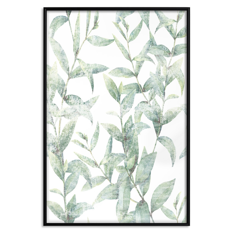 Poster Subtle Rustle - botanical composition with delicate green leaves 118262 additionalImage 24