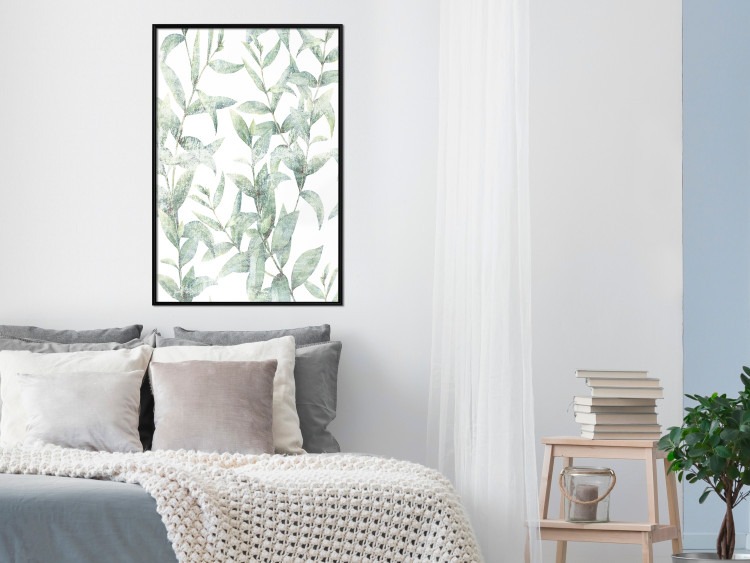 Poster Subtle Rustle - botanical composition with delicate green leaves 118262 additionalImage 5