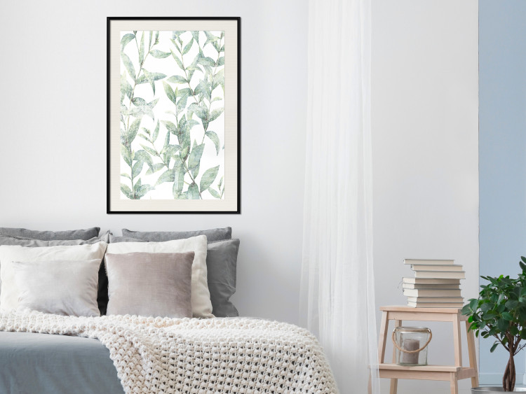 Poster Subtle Rustle - botanical composition with delicate green leaves 118262 additionalImage 22