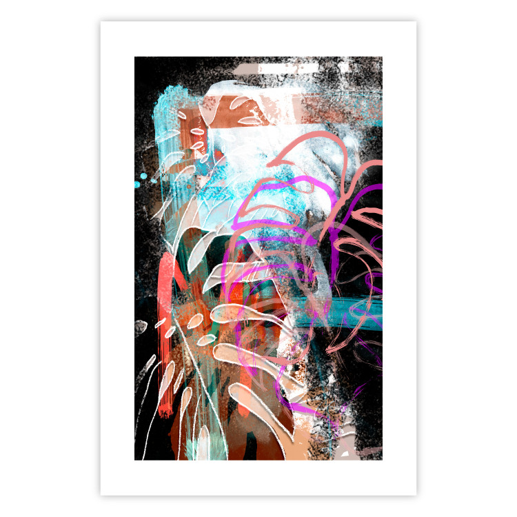 Wall Poster Colorful Expression - multicolored unique abstraction with a plant motif 119262 additionalImage 19
