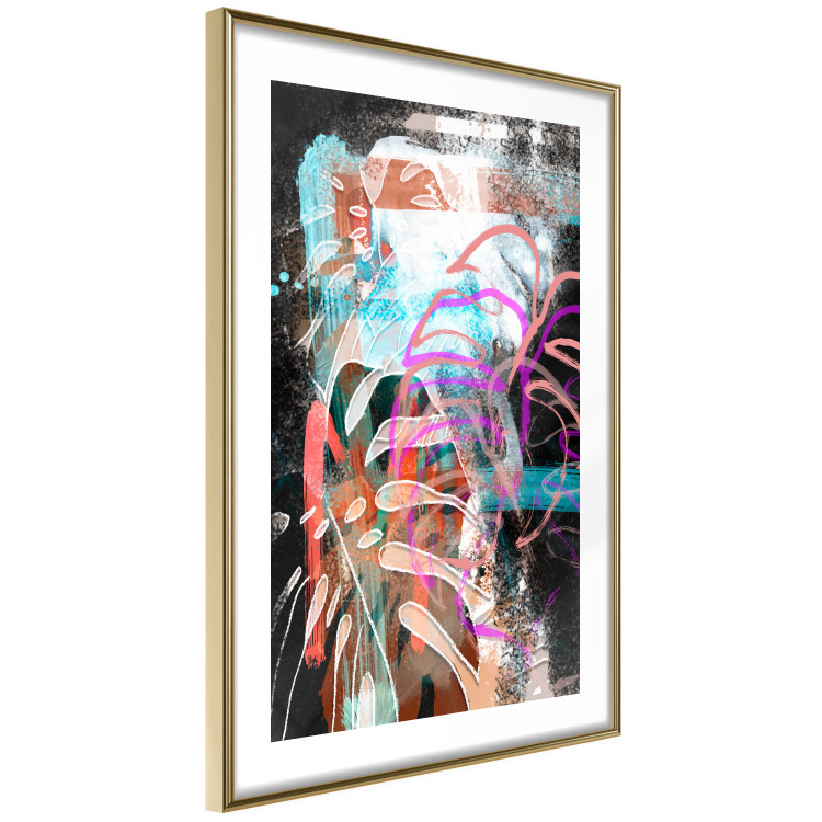 Wall Poster Colorful Expression - multicolored unique abstraction with a plant motif 119262 additionalImage 8