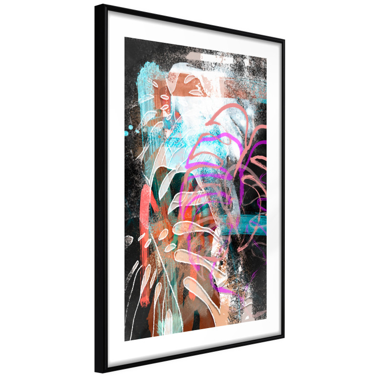 Wall Poster Colorful Expression - multicolored unique abstraction with a plant motif 119262 additionalImage 12