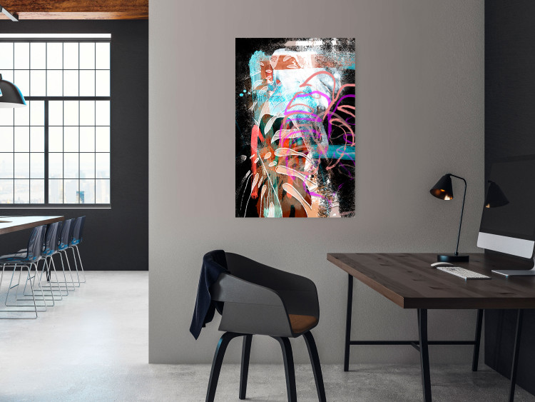 Wall Poster Colorful Expression - multicolored unique abstraction with a plant motif 119262 additionalImage 17