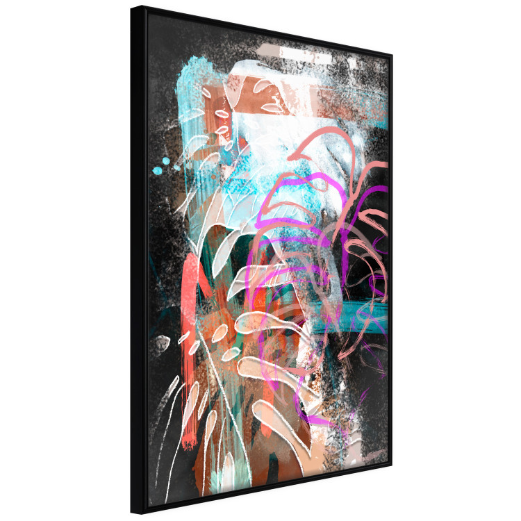 Wall Poster Colorful Expression - multicolored unique abstraction with a plant motif 119262 additionalImage 9