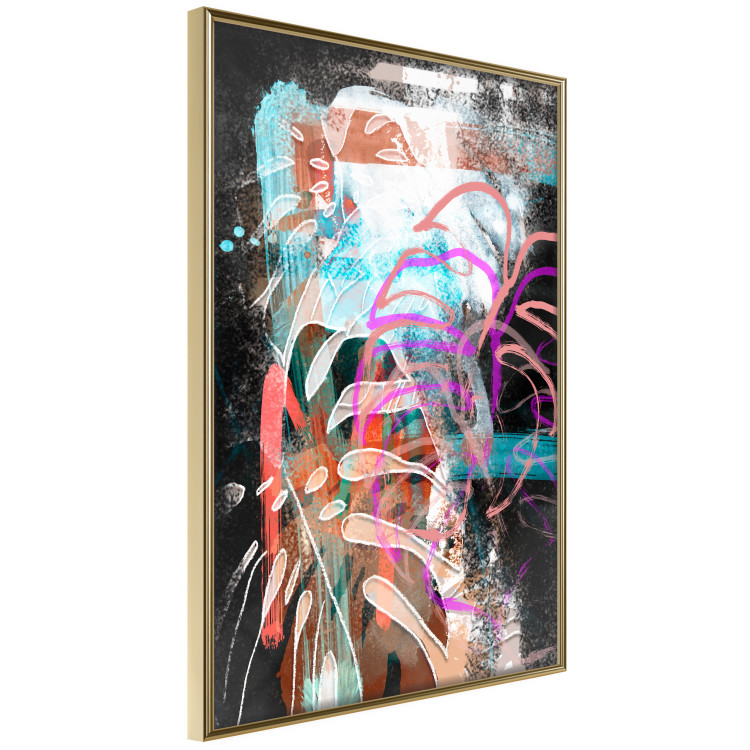 Wall Poster Colorful Expression - multicolored unique abstraction with a plant motif 119262 additionalImage 11