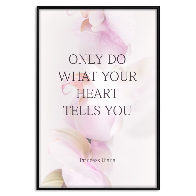 Wall Poster Do What Your Heart Tells - English quote on a background of pink flowers 122862 additionalImage 24