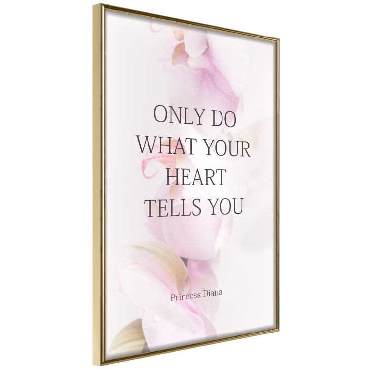 Wall Poster Do What Your Heart Tells - English quote on a background of pink flowers 122862 additionalImage 14