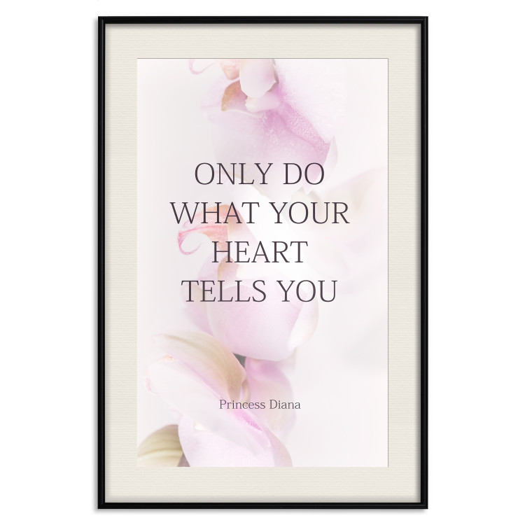 Wall Poster Do What Your Heart Tells - English quote on a background of pink flowers 122862 additionalImage 18