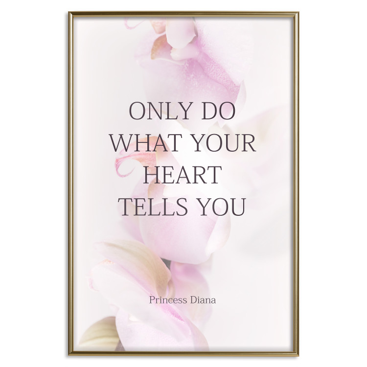 Wall Poster Do What Your Heart Tells - English quote on a background of pink flowers 122862 additionalImage 16