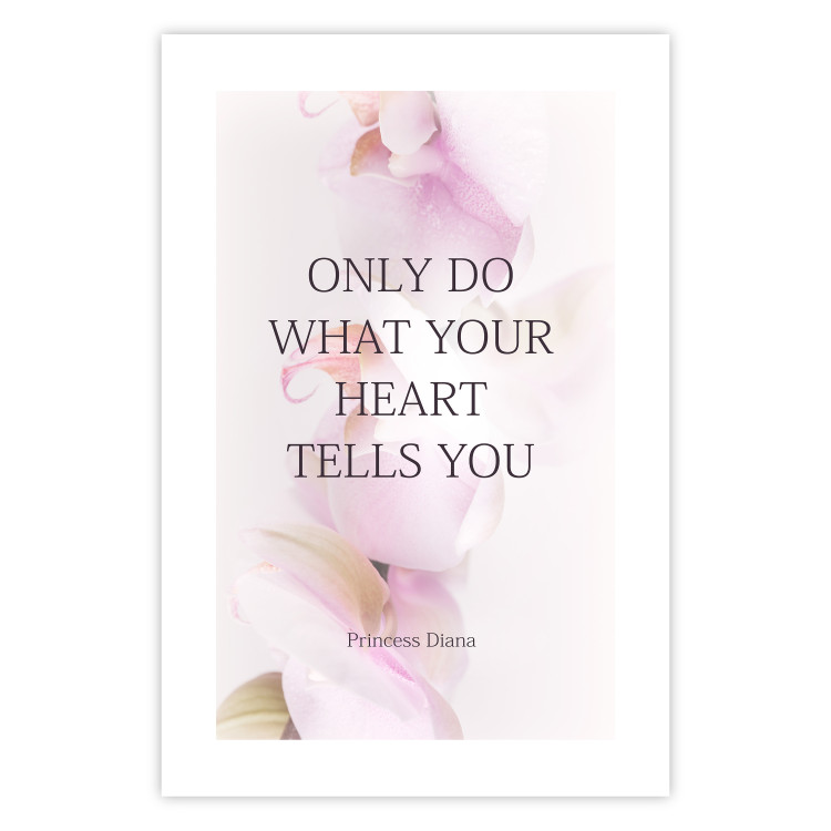 Wall Poster Do What Your Heart Tells - English quote on a background of pink flowers 122862 additionalImage 19