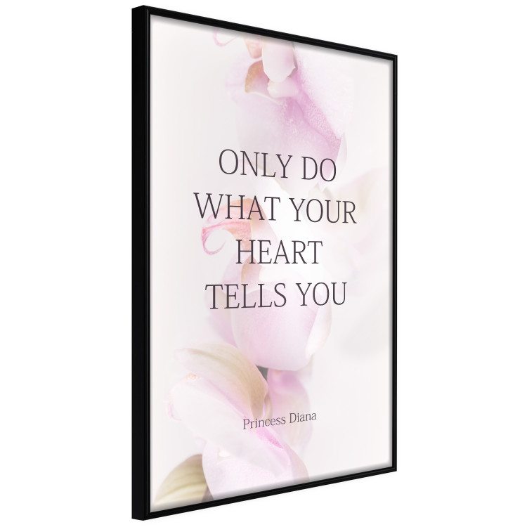 Wall Poster Do What Your Heart Tells - English quote on a background of pink flowers 122862 additionalImage 12