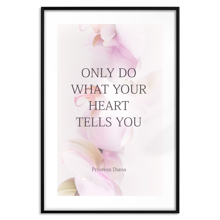 Wall Poster Do What Your Heart Tells - English quote on a background of pink flowers 122862 additionalImage 17