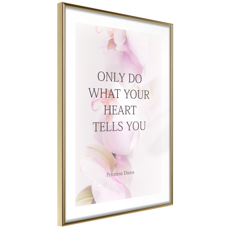 Wall Poster Do What Your Heart Tells - English quote on a background of pink flowers 122862 additionalImage 8