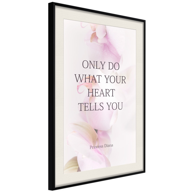 Wall Poster Do What Your Heart Tells - English quote on a background of pink flowers 122862 additionalImage 3