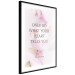 Wall Poster Do What Your Heart Tells - English quote on a background of pink flowers 122862 additionalThumb 11