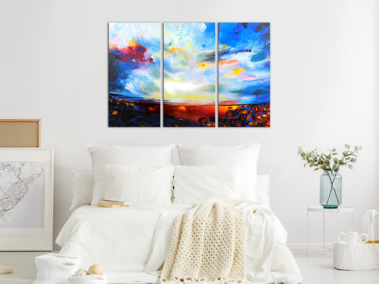 Canvas Art Print Colourful Sky (3 Parts) 123062 additionalImage 3