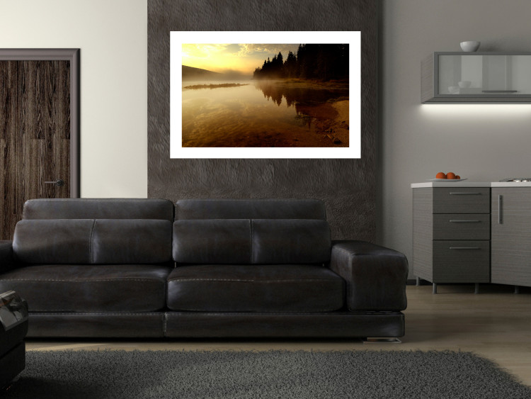 Wall Poster Autumn Evening - autumn landscape of trees at sunset 124462 additionalImage 2