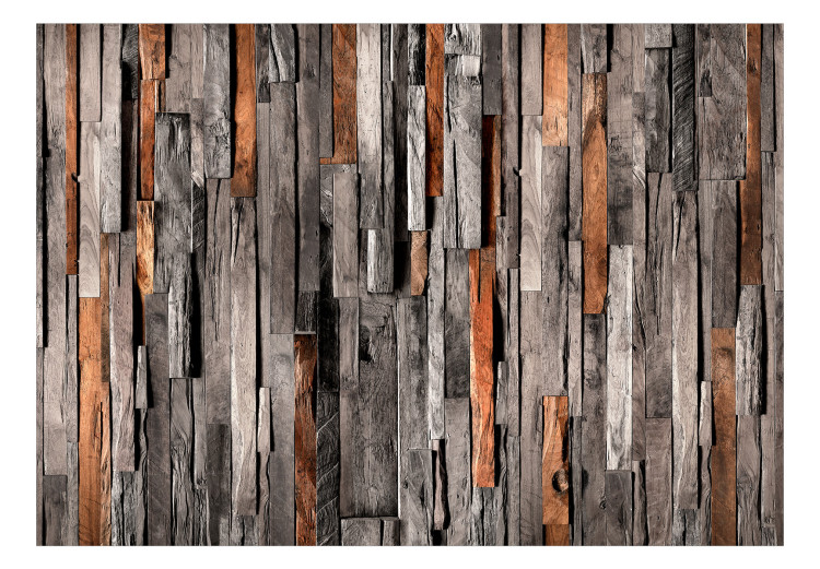 Wall Mural Wooden wall - a composition resembling vertically arranged boards 125062 additionalImage 1