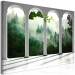 Canvas White columns in forest - architecture against trees in fog background 125162 additionalThumb 2